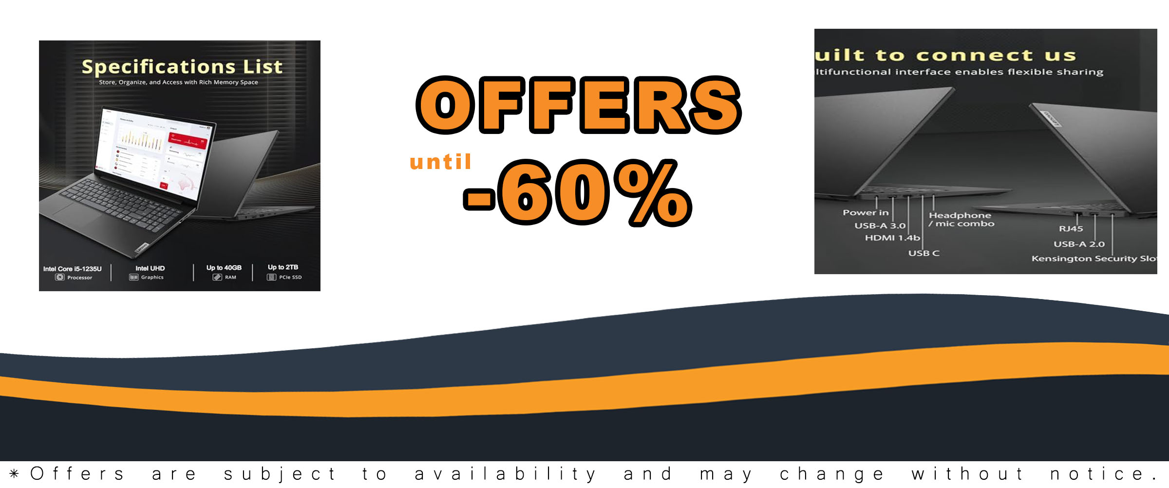 Lenovo V-Series V15 Business Laptop with 15.6" FHD Display, Intel Core i5-1235U, 40GB RAM, and 1TB SSD – Ideal for Professionals  
