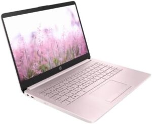 HP Portable 13.8" HD IPS Laptop in Pastel Pink with Intel Celeron Processor