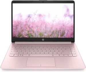 HP Portable 13.8" HD IPS Laptop in Pastel Pink with Intel Celeron Processor