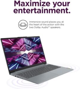 Lenovo IdeaPad 15.6" FHD Touchscreen Laptop with sleek Cloud Grey design and powerful features.