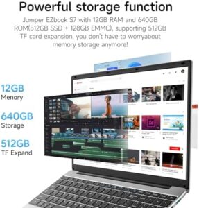 Jumper Laptop 15.6-inch with 12GB RAM, 640GB storage, and Intel 5305U processor – Ideal for work and study  