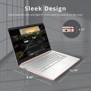 HP Stream 14" HD BrightView Laptop with Intel Celeron N4120, 16GB RAM, and 64GB SSD – Perfect for Students and Professionals  