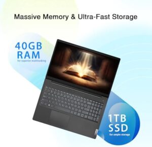 Lenovo V15 Business Laptop with Intel Pentium N6000, 40GB RAM, and 1TB SSD for work efficiency