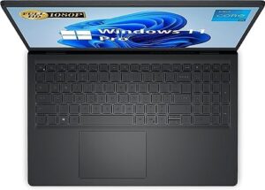 Dell 2023 Inspiron 15 Business Laptop with 15.6" FHD display, 12th Gen Intel i5 processor, 16GB RAM, and 512GB SSD in Carbon Black