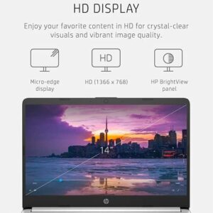 HP Latest Stream 14" HD Laptop in white with Intel Celeron processor and long battery life